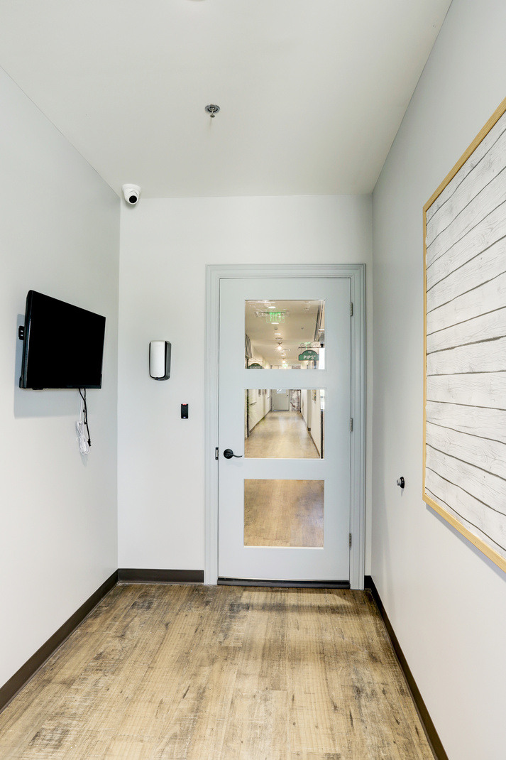 Interior hallway and reception featuring a rustic-modern style by GSD Construction in Houston, TX
